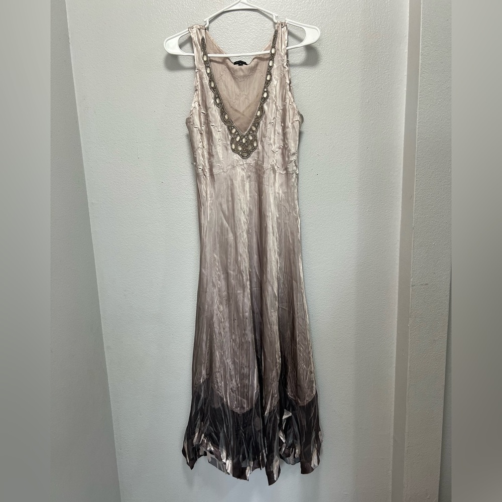 Komarov metallic embellished gown size large
